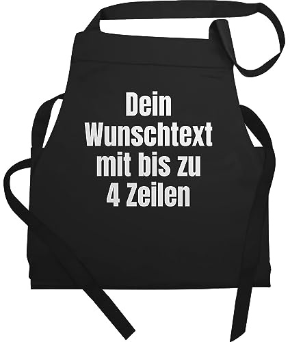 Geschenk mit Namen personalisiert by Shirtracer - Schürze - Aufdruck selbst gestalten - Wunschtext I Eigener Text I Custom Text