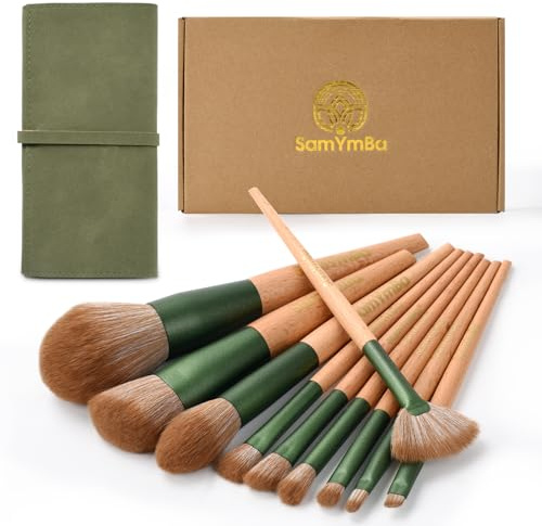 SamYmBa - 10 Brochas de Maquillaje - Brochas de Maquillaje Profesional - Brochas ultrasuaves - Pinceles Maquillaje - Pinceis Maquilhagem - Maquillaje Mujer