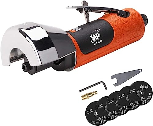 WORKPAD Ponceuse à air comprimé, équipée de 5 disques à tronçonner de 3, outils pneumatiques
