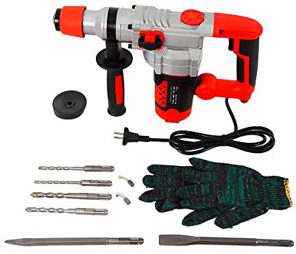 GAOUSD 2200W Perceuse à Percussion Filaire Multifonctionnelle Perceuse à Percussion Électrique Poignée Rotative à 360°, Boîte à Outils Incluse