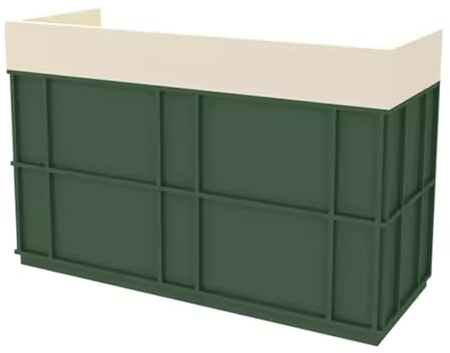 Empfangstheke Rezeptionstheke mit abschließbaren Schubladen, Rezeption für Büro, Einzelhandel, Lobby, H-41,3 Zoll(Color:Black,Size:62.9x23.6x41.3in)
