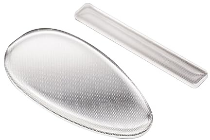 Mikinona Fußraspel Effektiv zum Entfernen Abgestorbener Haut aus Glas und Epoxid 2 Stück Hornhautentferner mit Ovaler und Langer Form für Füße für Pediküre Zuhause