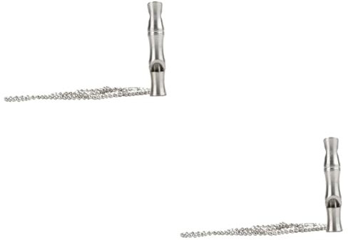 INOOMP 2stücke Puppy Training Whistle Edelstahl Notfallpfeife Mit Kette Für Hundetraining Outdoor-aktivitäten Und Notfälle Leicht Und Tragbar Effektives Kommunikationswerkzeug Für
