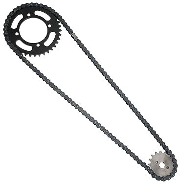 Set Pignone Catena Anteriore Posteriore Catena 420 155 Mm/6,1 Pollici Pignone Posteriore 73 Mm/2,9 Pollici Pignone per Mini Bici Dirt Pit Bike ATV Quad