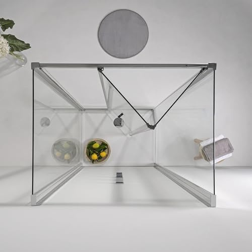 Box Doccia 3 Lati 80x80x80 cm x h190 - Cabina Doccia Pieghevole con Apertura a Libro, Vetro Temperato 6 mm, Profilo Cromato e Chiusura Magnetica - Regolabile e Facile da Installare