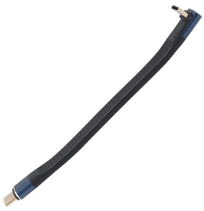 The Lord of the Tools 1 Connecteur USB 4.0 C Mâle vers USB C à Coude Positif 240 W 40 Gbps Câble de Données Plat Flexible Angle de 90 Degrés pour Téléphone Portable Tablette
