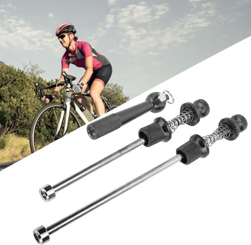 SustVita Road Bike Skewers Sicherheit Schloss Aluminiumlegierung Fahrrad Achse Skewers Schnellspanner Rad Sperren (Schwarz)