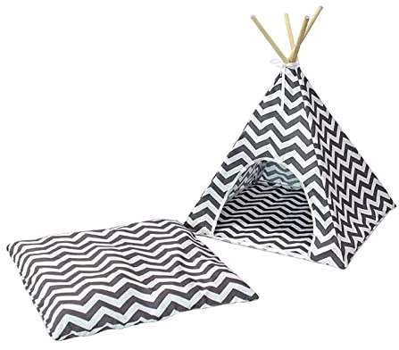 JISADER Tipi para Mascotas, Tienda de campaña para Gatos, Cama para Perros pequeños, Perrera, Refugio, Nido cálido, Cama para Dormir