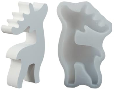 in silicone a forma di cervo | Stampo per caramelle natalizie | Stampo per gesso a forma di alce per cucina, vacanze, matrimoni, artigianato, cioccolatini e casa