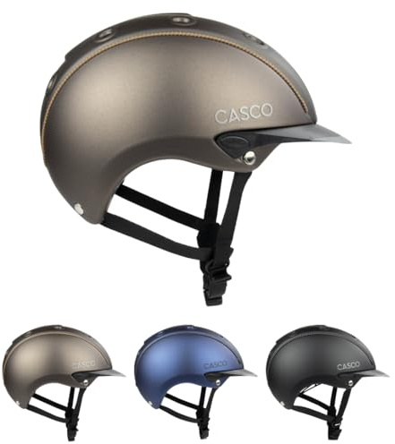 RL24 - Reithelm Mistrall-1 von Casco inkl. Putzschwamm – Reitkappe Damen, Herren & Kinder – leicht, optimal belüftet & Perfekter Sitz – Reiterhelm in Prime Braun matt – Gr. L (58-62cm)