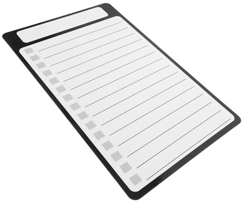 GLSTOY Magnetischer Notizblock für Kühlschrank mit Einkaufslistenfunktion Pet Material Schwarz Glatte Schreiboberfläche für Hausdekoration