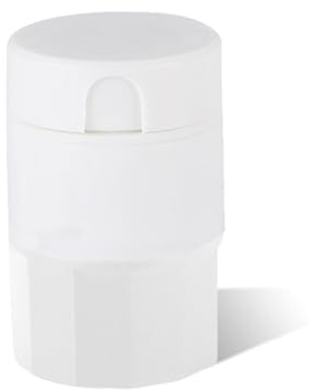 Zanthicia Pill Splitter 4 in 1 Tragbarer V-förmiger Schlitz Einstellbarer Tablet-Teiler Indoor Outdoor Office Traveling Crusher Grinding Tool, Weiß