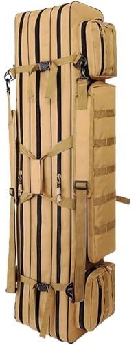 LSWKG Bolsa táctica para Rifle, Fundas De Rifle para 2 Rifles Y 2 Pistolas,para Rifle para Caza Campo De Tiro,Bolsa para Armas Largas De Estilo Militar,Articulos De Caza Khaki,100cm