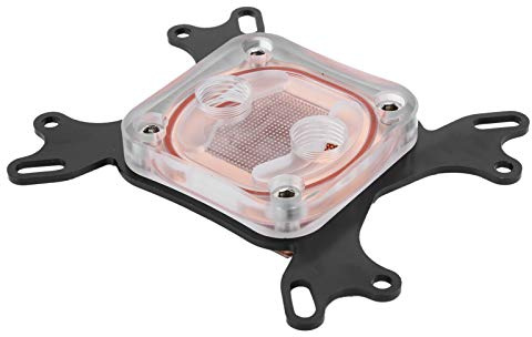 ANGGREK Blocco di Raffreddamento Ad Acqua per CPU con Copertura Trasparente, Materiale in Rame, compatibilità Universale per Processori