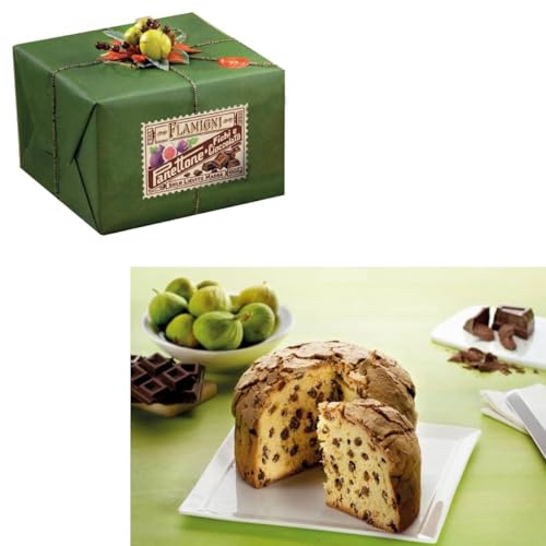 Flamigni Panettone Artigianale Con Gocce Di Cioccolato E Fichi Del Mediterraneo, 1 Kg