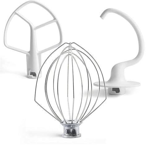 Frusta A Filo K5AWW Frusta Piatta K5AB Gancio For Impastare K5ADH C, Compatibile Con Kitchenaid, K5 KSM50 KSM5 Impastatrice Verticale Con Sollevamento Ciotola Da 4,8 L