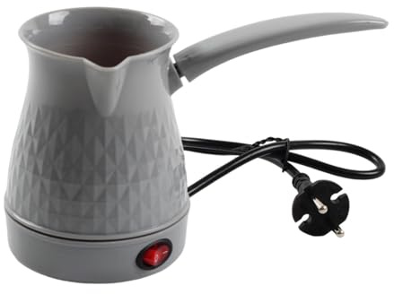 KiBcsLic Cafetera Eléctrica Turca con Jarra de Café Calentador de Leche Eléctrico Tetera Resistente Y Diseño Ergonómico de Asa Larga Fabricada en Acero Inoxida
