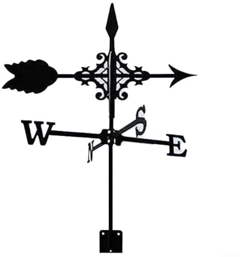 Veleta de flecha de metal rústico para jardín, granja, techo y decoración de cobertizo, hecha para soportar el clima mientras añade encanto decorativo