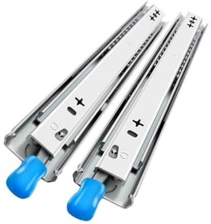 Full Extension Drawer Glides Side Mount Locking Rail 26 Inch (650mm) - Heavy Duty Toolbox Runners, Smooth Sliding Tracks - Ideal for nizing Cabinets and Drawers, 1 Pair