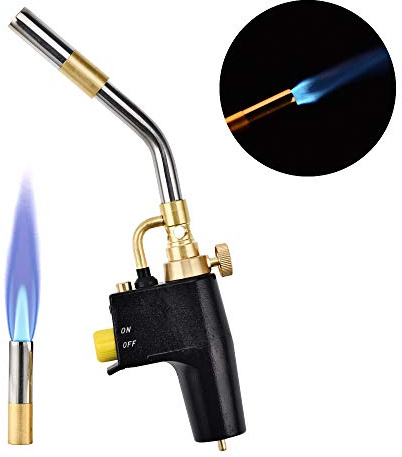 Propane MAPP Torch, 3 Nozzles, 2800°C High Intensity Trigger Start Soldering Brazing Torch with Safety Lock, CGA 600 Interface for Welding, Heating & Cooking