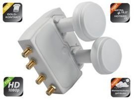 Smart Titanium Gold Monoblock Quad LNB 0.1 dB 13°/19.2° HD-Ready