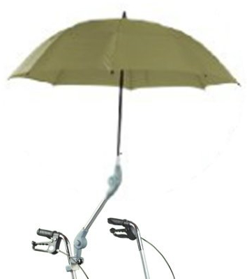 Rollatorschirm PROTECTOR mit Halterung, graubraun (Rolko), Zubehör für Rollatoren