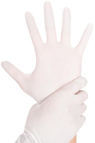 FRANZ MENSCH Hygonorm Nitrilhandschuhe Allfood Safe, weiß, Gr. 9/L | puderfrei, 250 Stück, Einmalhandschuhe latexfrei, Einweghandschuhe lebensmittelsicher