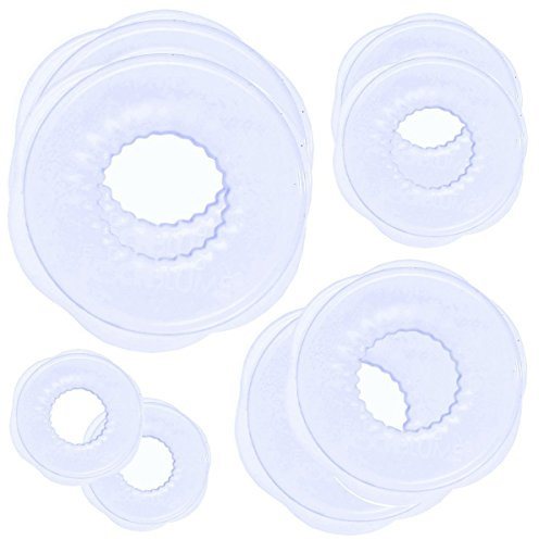 Kochblume Stretch-ii 4er Set | Ø 4-10,5cm Stretch-ii | Frischhaltedeckel | Universaldeckel | Premium-Silikon & BPA frei| Hitzebeständig | Spülmaschinenfest | Farbe: eisblau