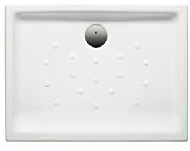 Roca,Malta,Plato de ducha de porcelana con fondo antideslizante,Blanco,1000mm x 750mm x 65mm,A373506000