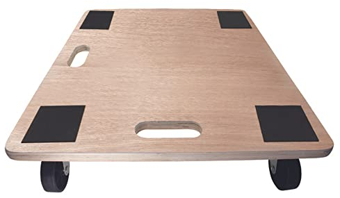 Move-It Large Dolly, Trolley on Wheels, Transport Roller Ideal for Moving Large Heavy & Bulky Furniture, Appliances & Equipment, 180kg Load Capacity, Plywood (59x49cm)
