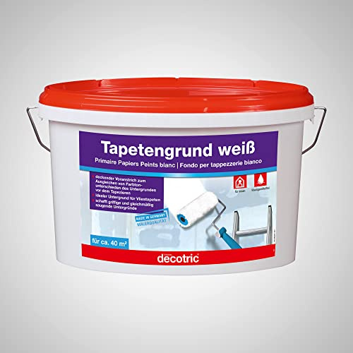 Decotric TG5 Tapetengrund Tapetengrundierung, weiß, 5 Liter
