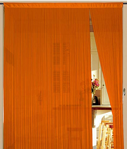 Kaikoon Fadenvorhang Orange 90 cm x 240 cm (BxH) B1 schwer entflammbar Messebau & Events