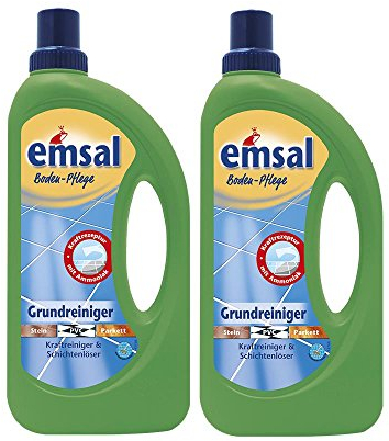 2x emsal Boden-Pflege Grundreiniger 1 Liter Kraftreiniger & Schichtenlöser