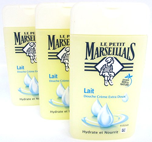 LE PETIT MARSEILLAIS - GEL DOUCHE - LAIT - Lot de 3x 250ml