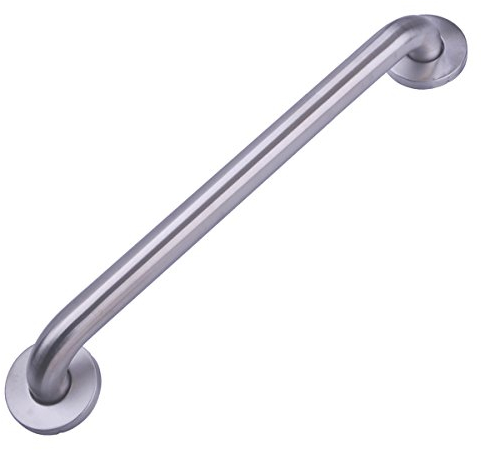 Amazon Basics Behindertengerechter Wandhalte Stützgriff für das Badezimmer, 46 cm Länge und 3,2 cm Durchmesser, Edelstahl