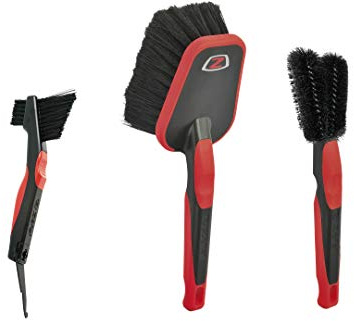ZEFAL ZB Set Brosses de Nettoyage pour vélo Cyclisme Mixte Adulte, Noir/Rouge, Taille Unique