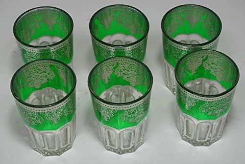 kenta artesanias Juego de 6 Vasos artesanales marroquies para Tomar té