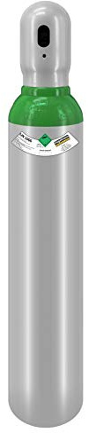 Flacone da 8 litri con Argon 4.8 150 bar (purezza 99,998%) 10 anni di legalizzazione gas saldato TIG.