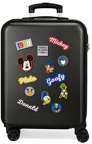 Disney Have a good day Mickey Trolley cabina Nero 37x55x20 cms Rigida ABS Chiusura a combinazione numerica 34L 2,6Kgs 4 doppie ruote Bagaglio a mano