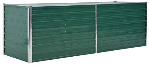 yorten Trädgårdsväxter av galvaniserat stål öppen undersida grön 240 x 80 x 77 cm (L x B x H) för trädgårdar balkonger eller terrasser