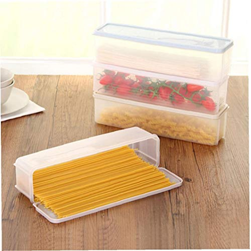 1pc Rectangular Food Box Spaghetti Lasagna Box Cover Clear Storage Containge 30cm X 8.2cm X 8cm
