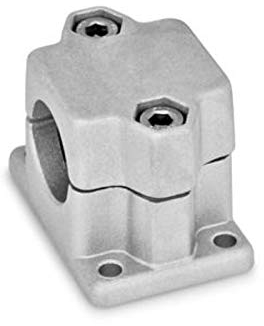 Flansch-Klemmverbinder, Vierkant 25mm / blank