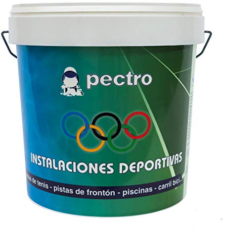 PECTRO Pintura pistas deportivas - Pintura para pavimentos instalaciones deportivas en colores verde rojo gris blanco azul (AZUL, 4 Litros)