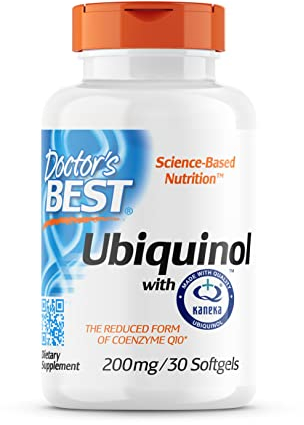 Doctor's Best, Ubiquinol, with Kaneka QH Ubiquinol, 200mg, 30 Capsules, Coenzyme Q10, Highly Dosed, SOYA Free, Gluten Free, Non-GMO