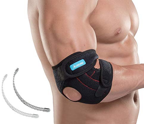 Vintree Fascia Gomito Tutore Epicondilite Gomito in Neoprene Tutore Gomito con Doppi Stabilizzatori a Molla per Slogati Artrite Pallacanestro Golf Tennista Fornisce Supporto Gomito