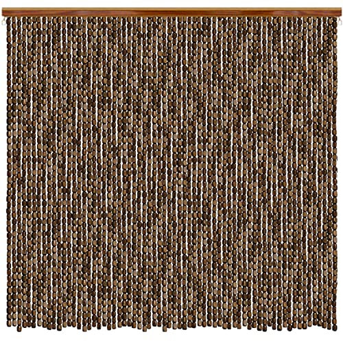 YUJIANHUAA Türvorhang Holzperlenvorhang Bambusvorhang,Hängender Dekorative Türvorhänge Panel,Handgefertigte hängende Perlen-Türjalousien,Summer Room Fenstervorhang,Anpassbare (110x210cm(110 Stränge))