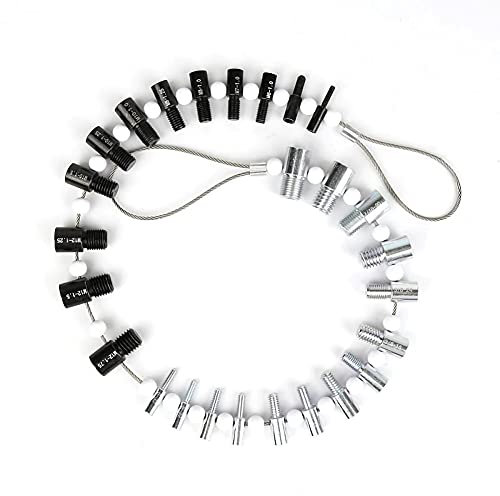 Tornillo de tuerca de tornillo de rosca de comprobador conjunto pulgadas herramienta de inspección de medición de medidor métrico