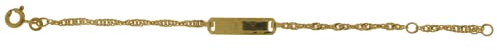 JC Trauringe Baby- & Kinder ID-Armband Goldarmband 333 Gold 14 cm I Singapur Armband mit Gravur Taufarmband Gold Namensarmband mit Namen Kinderschmuck | Nickelfrei | Made in Germany I 5.53342