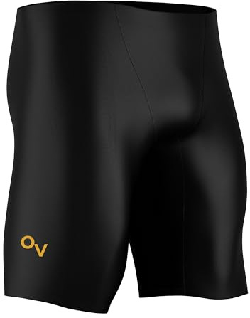 Onvous Men's Athletic Swim Jammers | Size 28-38, Black