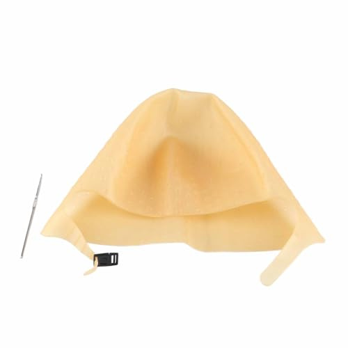 Hair Coloring Highlighting Hat with Adjusting Strap Design, Highlighting Frosting Cap, Silicone Reusable DIY Hair Dyeing Hat Tool for Beauty Salon (Gold)